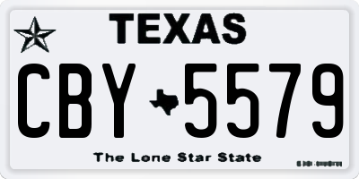 TX license plate CBY5579
