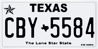 TX license plate CBY5584