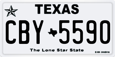 TX license plate CBY5590