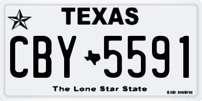 TX license plate CBY5591