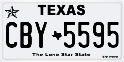 TX license plate CBY5595