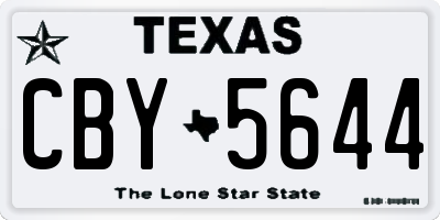 TX license plate CBY5644