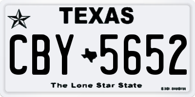 TX license plate CBY5652