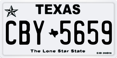 TX license plate CBY5659