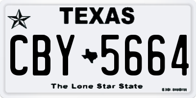 TX license plate CBY5664