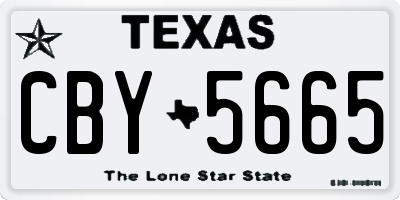 TX license plate CBY5665