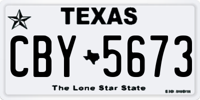 TX license plate CBY5673