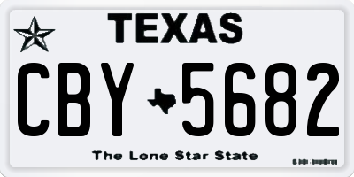 TX license plate CBY5682