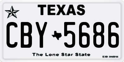 TX license plate CBY5686