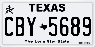 TX license plate CBY5689