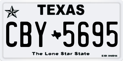 TX license plate CBY5695
