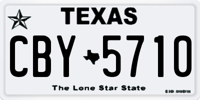 TX license plate CBY5710