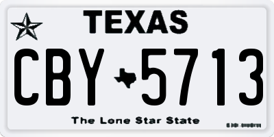 TX license plate CBY5713