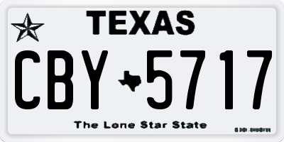 TX license plate CBY5717