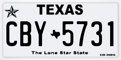 TX license plate CBY5731