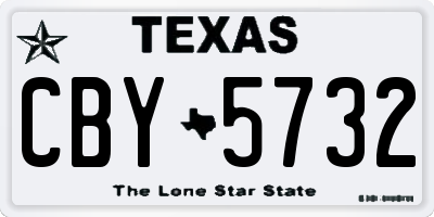TX license plate CBY5732