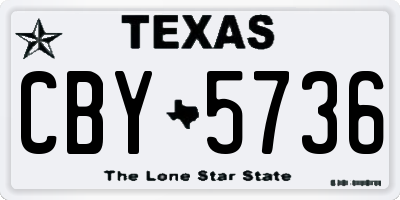 TX license plate CBY5736