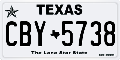 TX license plate CBY5738