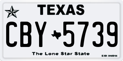 TX license plate CBY5739