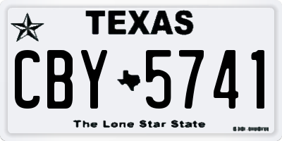 TX license plate CBY5741