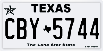 TX license plate CBY5744