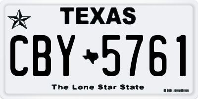 TX license plate CBY5761