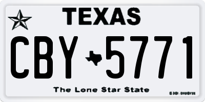 TX license plate CBY5771