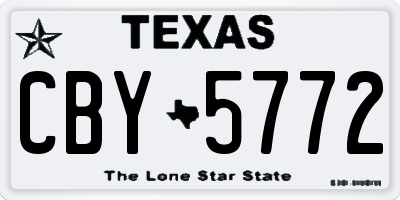 TX license plate CBY5772