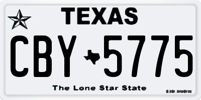 TX license plate CBY5775