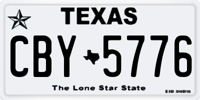 TX license plate CBY5776