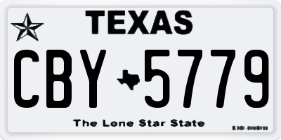 TX license plate CBY5779