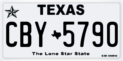 TX license plate CBY5790