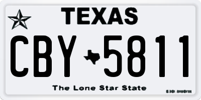 TX license plate CBY5811