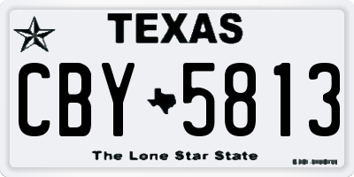 TX license plate CBY5813