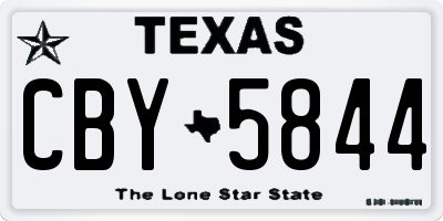 TX license plate CBY5844