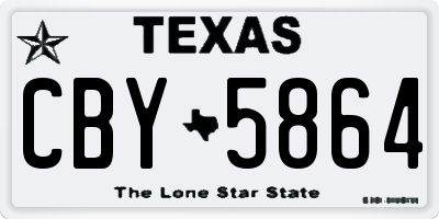 TX license plate CBY5864