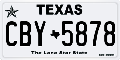 TX license plate CBY5878