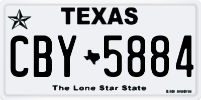 TX license plate CBY5884