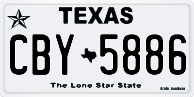 TX license plate CBY5886