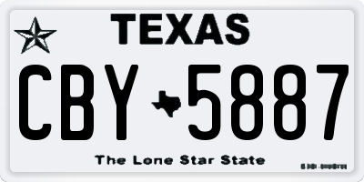 TX license plate CBY5887