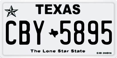 TX license plate CBY5895