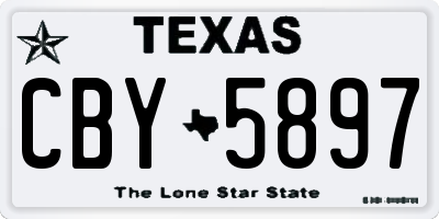 TX license plate CBY5897