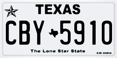 TX license plate CBY5910