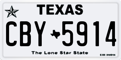 TX license plate CBY5914