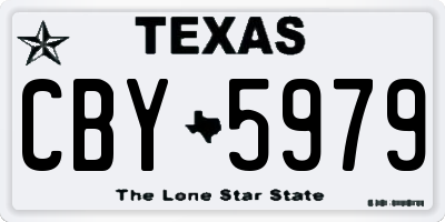 TX license plate CBY5979