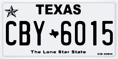 TX license plate CBY6015