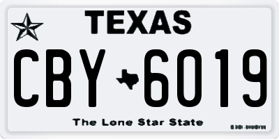 TX license plate CBY6019