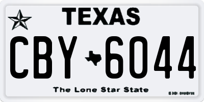 TX license plate CBY6044