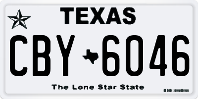 TX license plate CBY6046