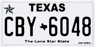 TX license plate CBY6048